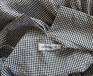 Checkered Off-Shoulder Dress