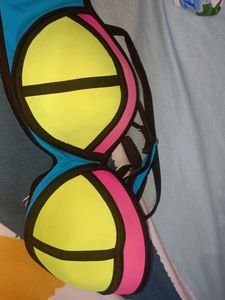 Color Block Bikini Top