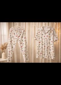 Cute Car Print Pajama Set