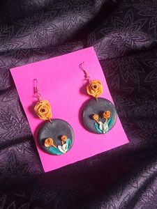 Black Drop Earrings