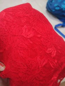 Beautiful Red net saree❤️