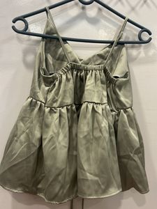 Olive Green Noodles Strap Dolled Up Top