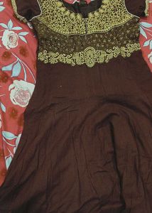 brown Anarkali Dress🤎✨