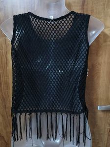 Black Pearl Embellished Top