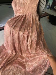 Heavy Pink Floral Gown