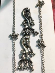 Antique Beautiful Peacock Necklace Set With Earrings