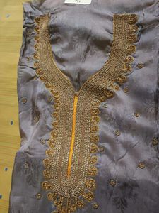 Embroidered Grey Salwar Kameez