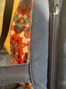 ETHNIC ORANGE TOTE BAG