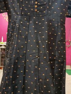 Elegant Black Polka Dot Kurta