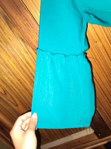 Teal Button Down Blouse