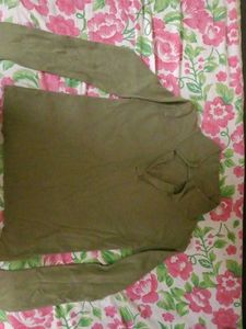 Olive Green Long Sleeve Top