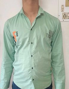 Mint Green Printed Shirt