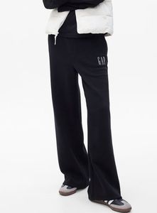 GAP Embroidered Logo Print Wide-Leg Pants