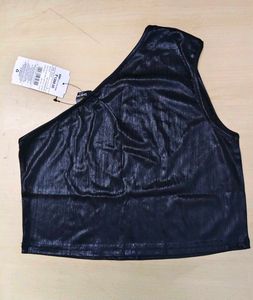 One Shoulder Crop Top with Skirt (Elastane)