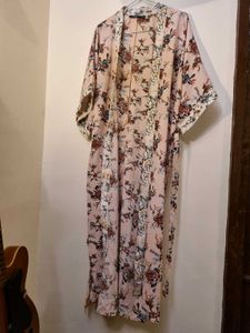 Beautiful Floral Shrug With Tie Belt