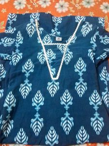 Blue Printed Kurta