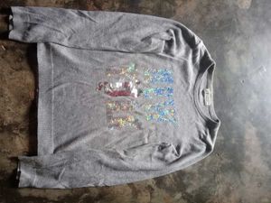 Sparkly Grey Long Sleeve Top