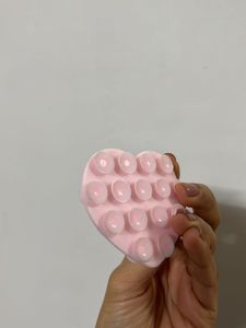 Heart shaped suction phone holder