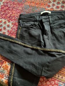 Zara Sparkle Side Jeans 8-10 years