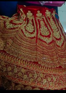 Bridal Lehenga - Red &amp; Gold