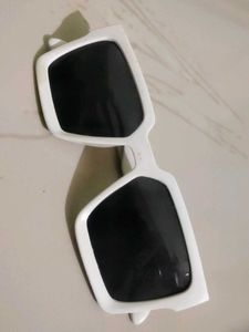 White framed sunglasses