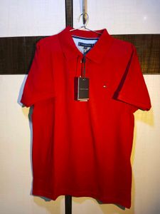Tommy Hilfiger Women Red Polo Shirt with Tag
