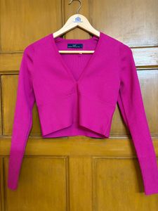 FCUK Ribbed Fitted Top