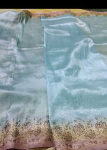 TISSUE ORGANZA Elegant Embroidered Saree