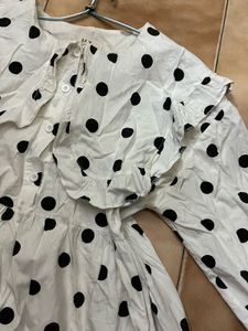 Korean Style Short Polka Dot Dress