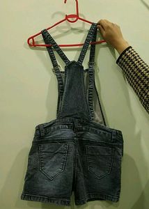 Denim Overall Shorts