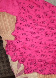 Printed Pink Colour Dress