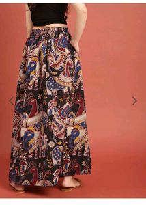 Multicolored Side Cut Long Skirt 22