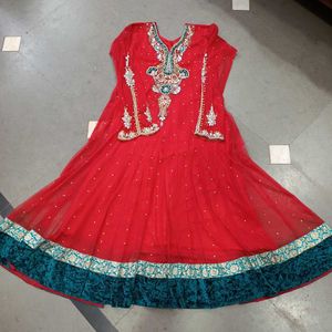 Red Anarkali Suit