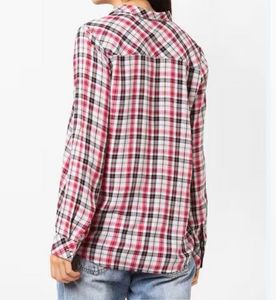 Unisex Checked Spread Collar Shirt🫶🏻