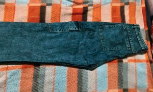 Trendy Acid Wash Cargo Jeans
