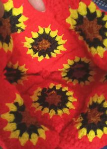 Red Crochet🧶Sunflower🌻Handbag