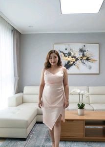 Elegant Pink Slip Dress