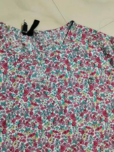 Floral Print Flutter Sleeve Dress