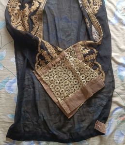 Embroidered Black Sheer Jacket