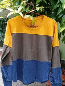 Color Block Long Sleeve T-Shirt