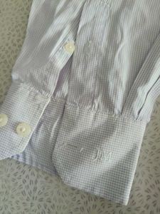 Men&#39;s Grey Chequed Long Sleeve Shirt