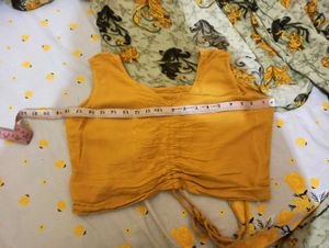 Floral Pants &amp; Yellow Top Set