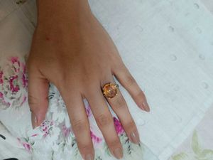 Pure Silver Ring with precious stone