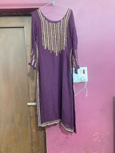 Elegant Purple Kurta Set