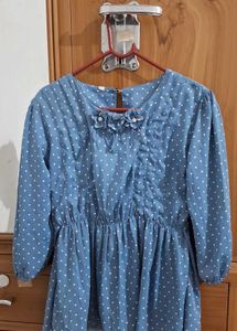 Cute Blue Polka Dot Top