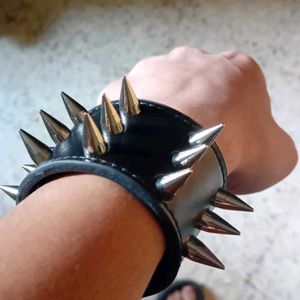 Goth Punk Alt Metal Spiked Leather Bracelet Cuff