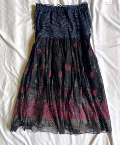 MESH FLORAL SKIRT