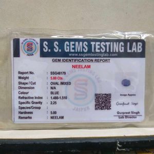 5.80 CTS. Original Blue Sapphire (Neelam/नीलम) Gem