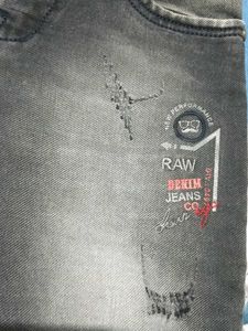 Raw Denim Jeans - Grey
