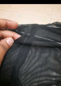 Black Mesh Long Sleeve Top medium size